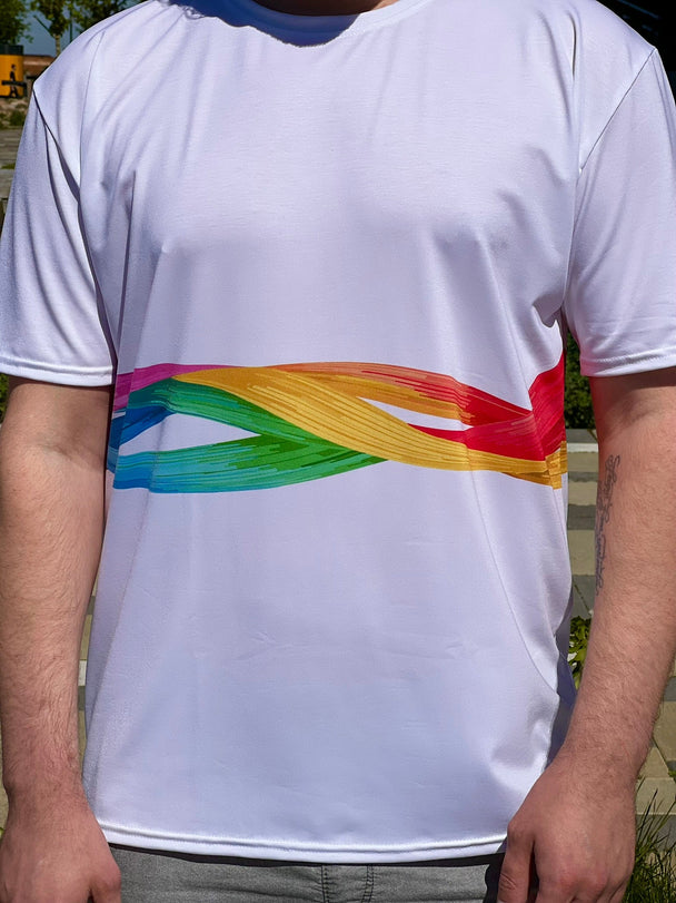 Men's Athletic Rainbow Threads T-Shirt
