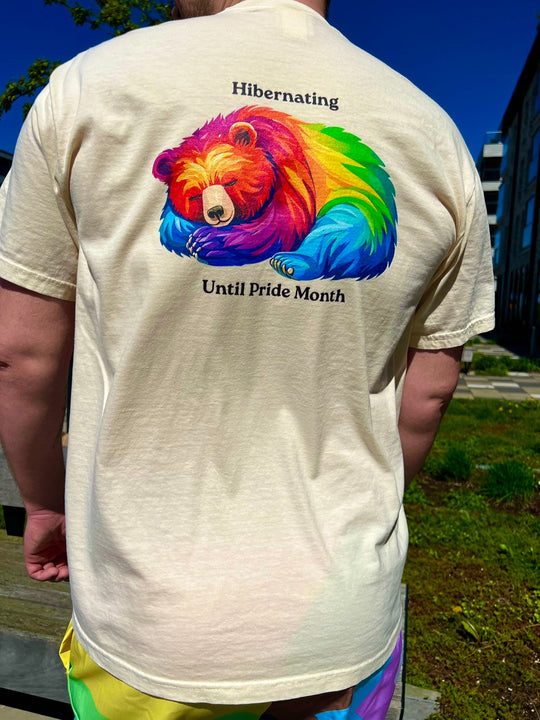 Pride Bear Hibernating - Unisex Garment-Dyed Heavyweight T-Shirt