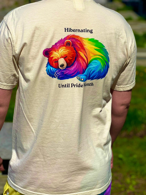 Pride Bear Hibernating - Unisex Garment-Dyed Heavyweight T-Shirt