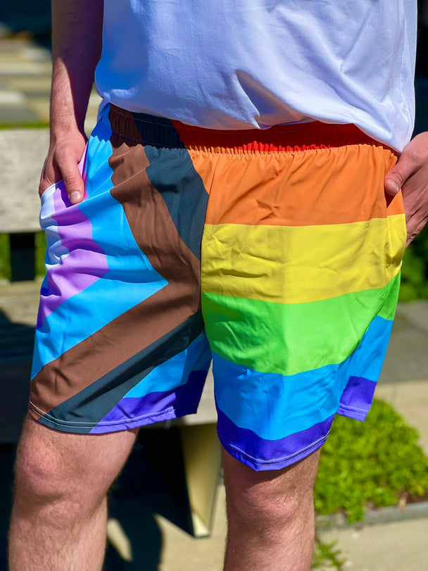 Pride Flag - Recycled Swim Trunks