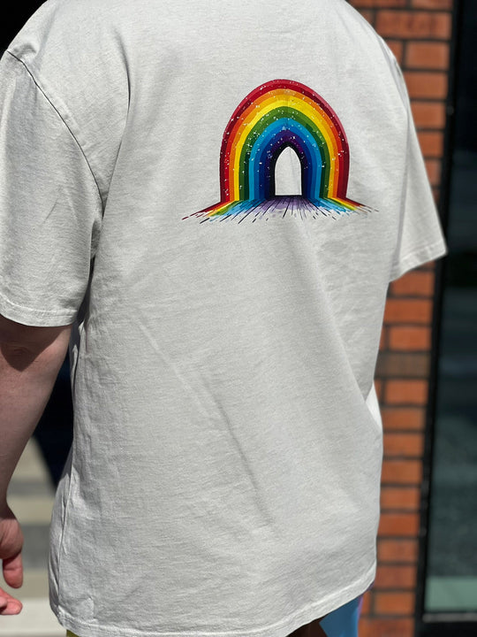 Rainbow Portal - Oversized Faded T-Shirt